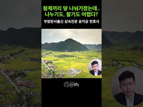 형제가 상속으로 받은 땅, 나누기도 팔기도 어려운 이유